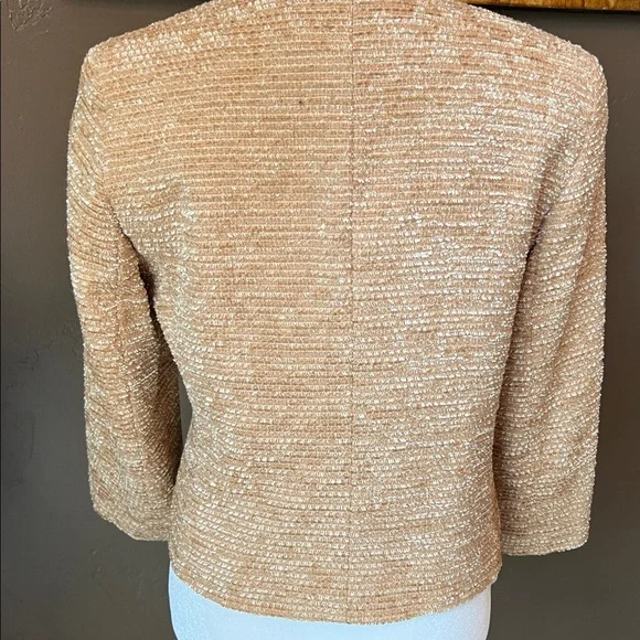 Josephine Chaus Gold Textured Wool Jacket - Picture 2 of 16